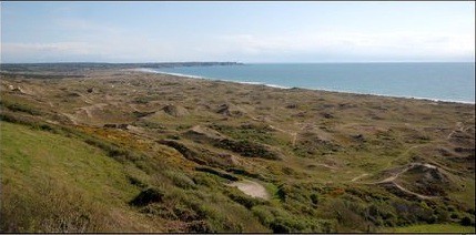 Les dunes de Biville et le Cap de Flamanville.